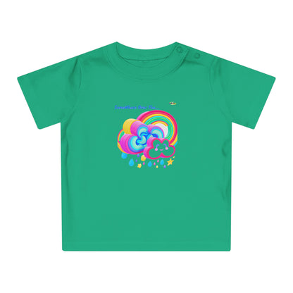 Cute Pastel Somewhere Over The Rainbow Baby T-Shirt-My Bright Side Clothing