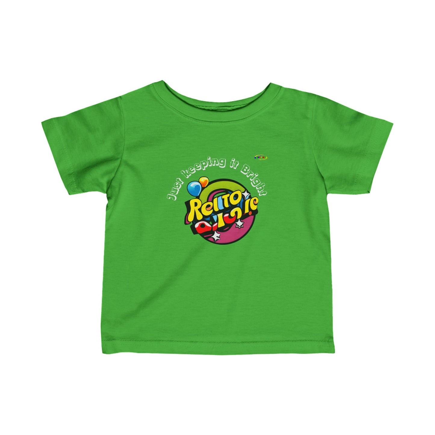 Cute keeping it Bright Rainbow Logo Infant Fine Jersey Tee-My Bright Side Clothing