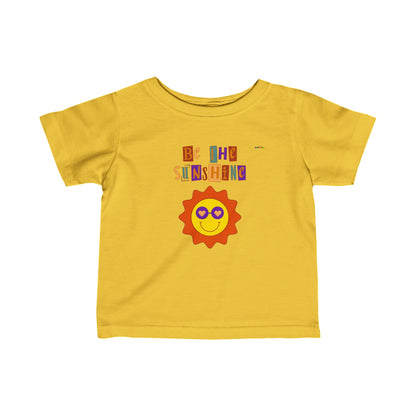 Cute e the Sunshine logo Infant Fine Jersey Tee-My Bright Side Clothing