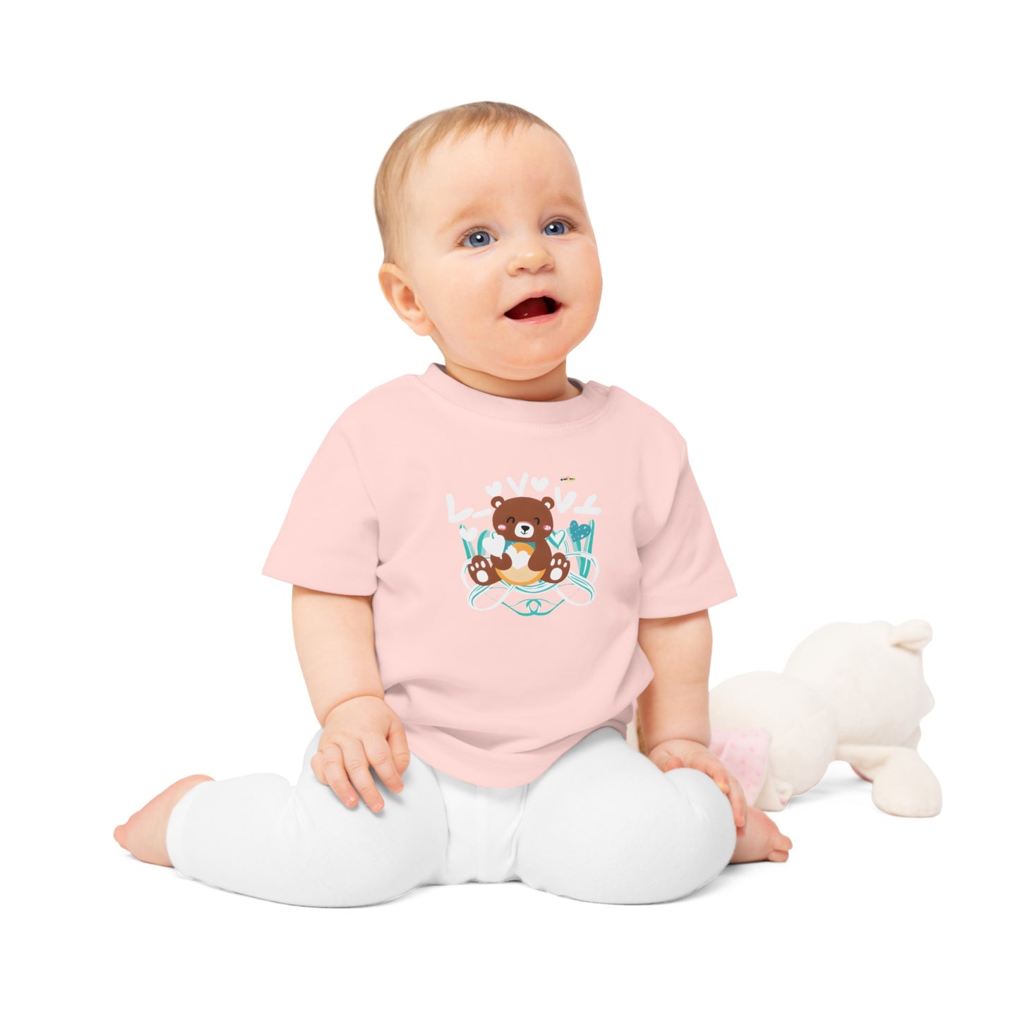 Cute Love Bear Baby T-Shirt-My Bright Side Clothing