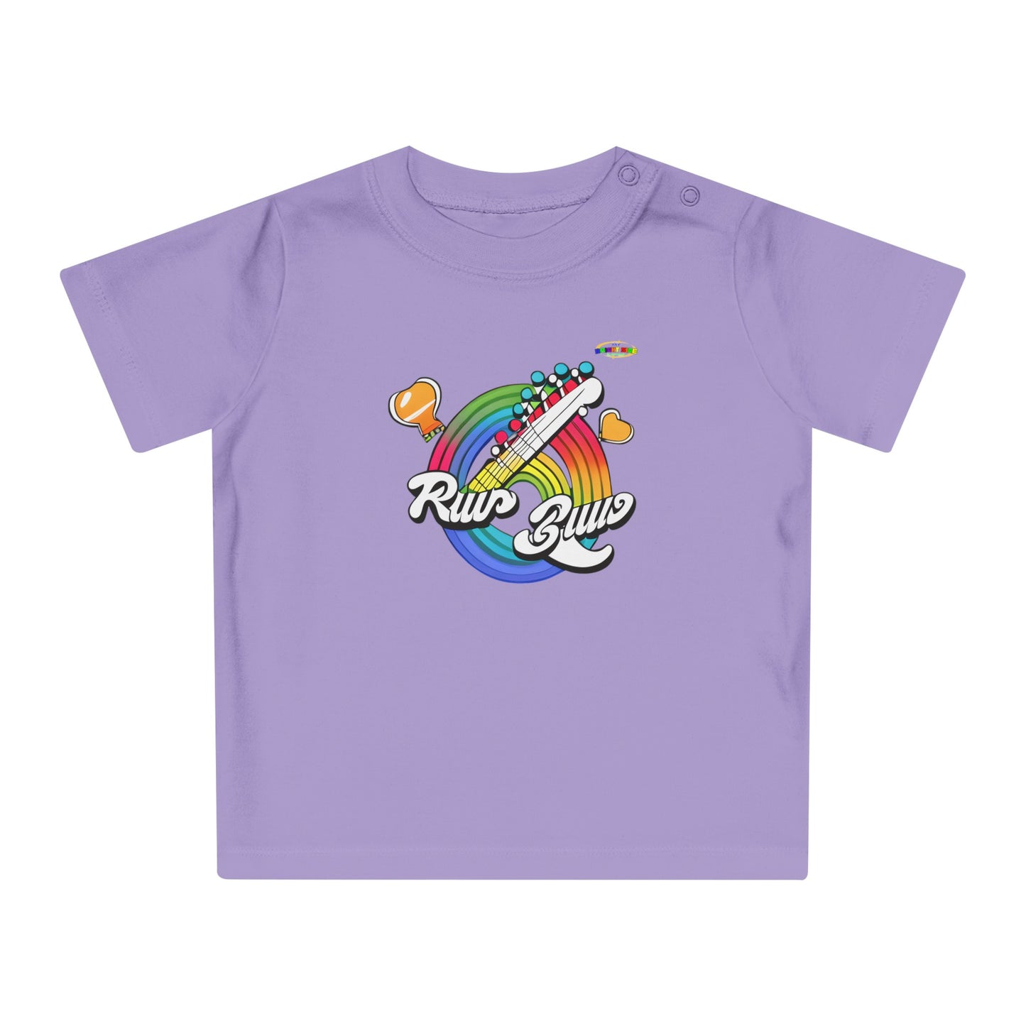 Cute Rainbow Making Music logo Baby T-Shirt-MyBrightSideClothing