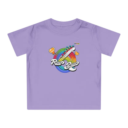 Cute Rainbow Making Music logo Baby T-Shirt-MyBrightSideClothing