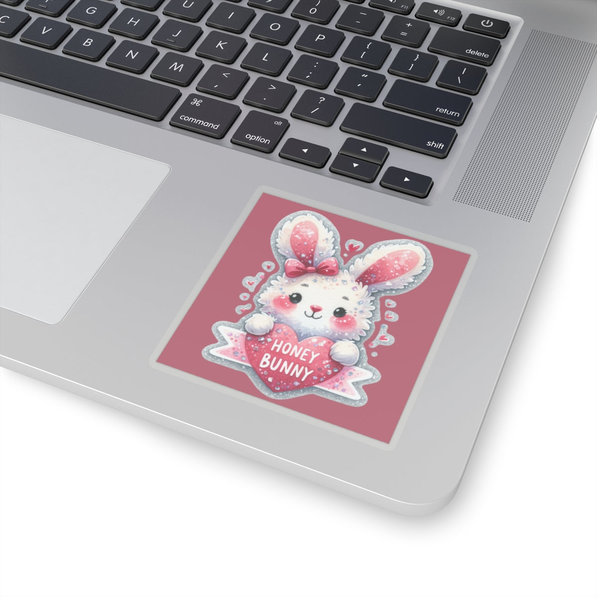 Cute and Sweet Happy Valentines Bunny-Kiss-Cut Sticker-My Bright Side Clothing