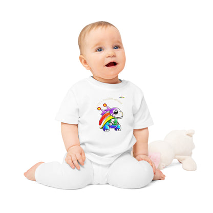 Cute Its a roaring mission super dino Logo Baby T-Shirt -MyBrightSideClothing