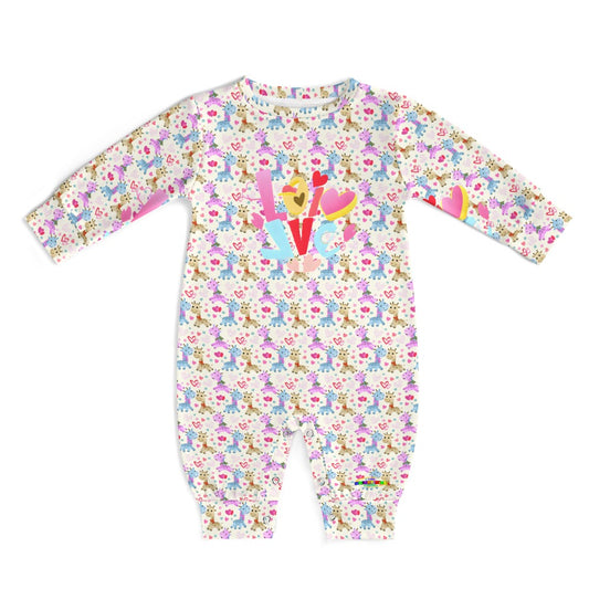 Cute Love Giraffe Pattern Baby Romper-My Bright Side Clothing