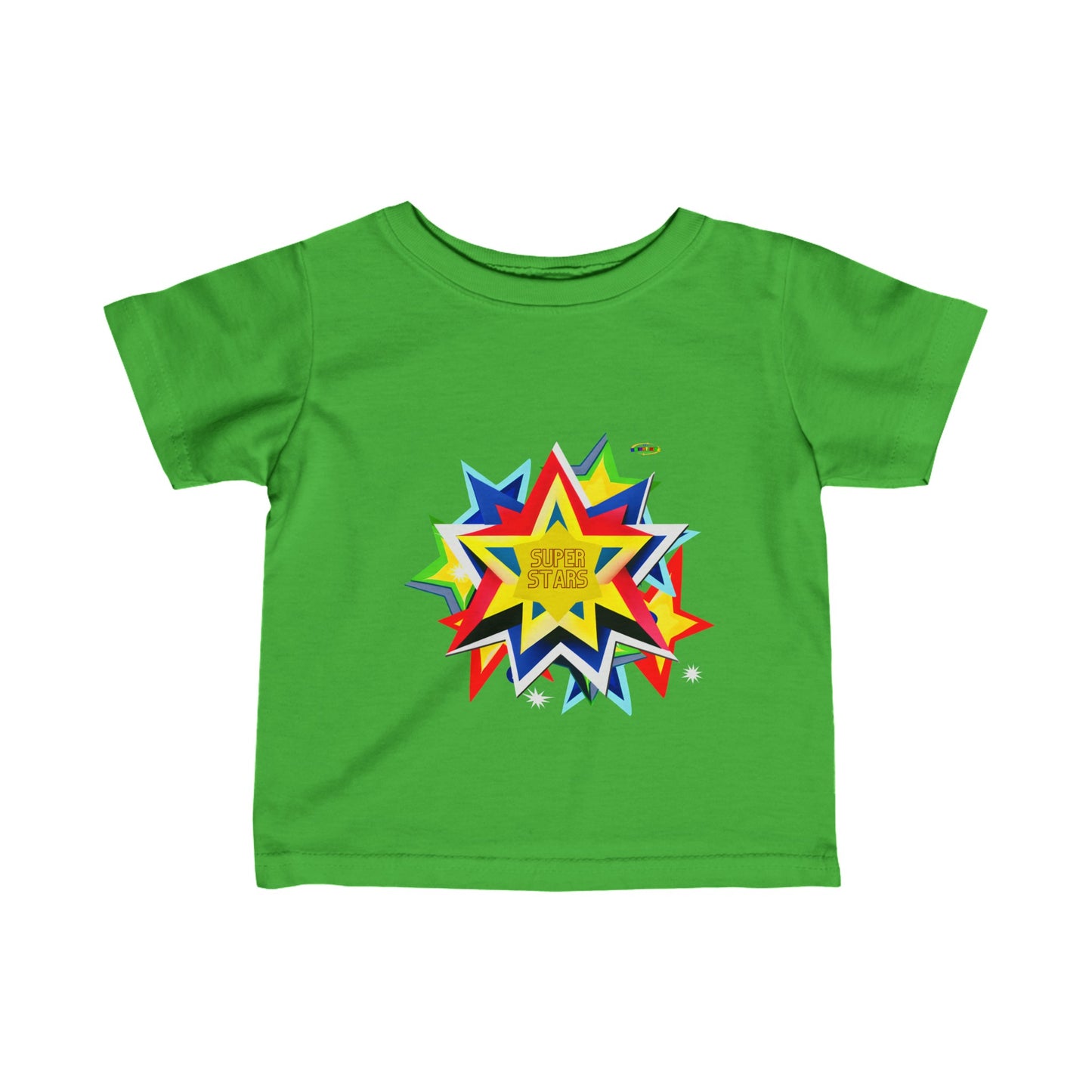 Cute Super Hero Super Stars Logo infant Fine Jersey Tee-My Bright Side Clothing