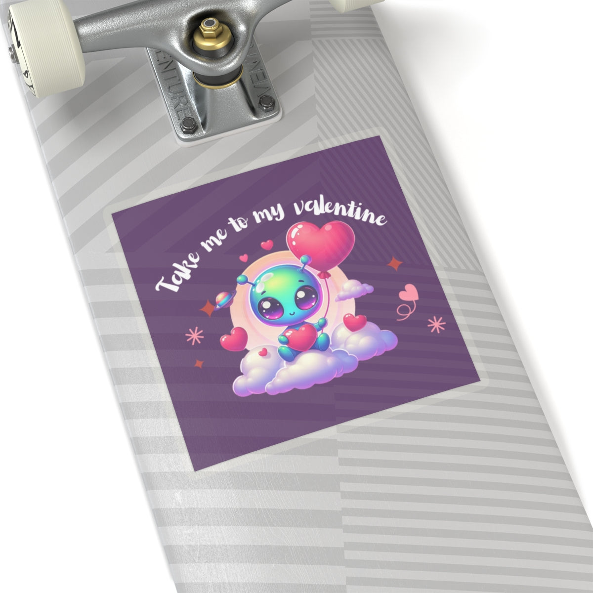 Take me to my Valentine cute baby Alien Valentine Kiss-Cut Sticker-My Bright Side Clothing