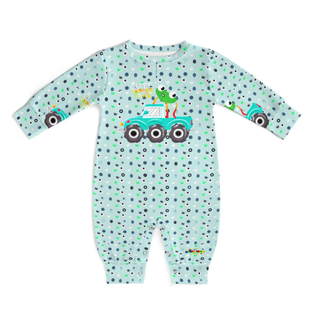 Little Monster Truck Graphic Baby Romper-My Bright Side Clothing