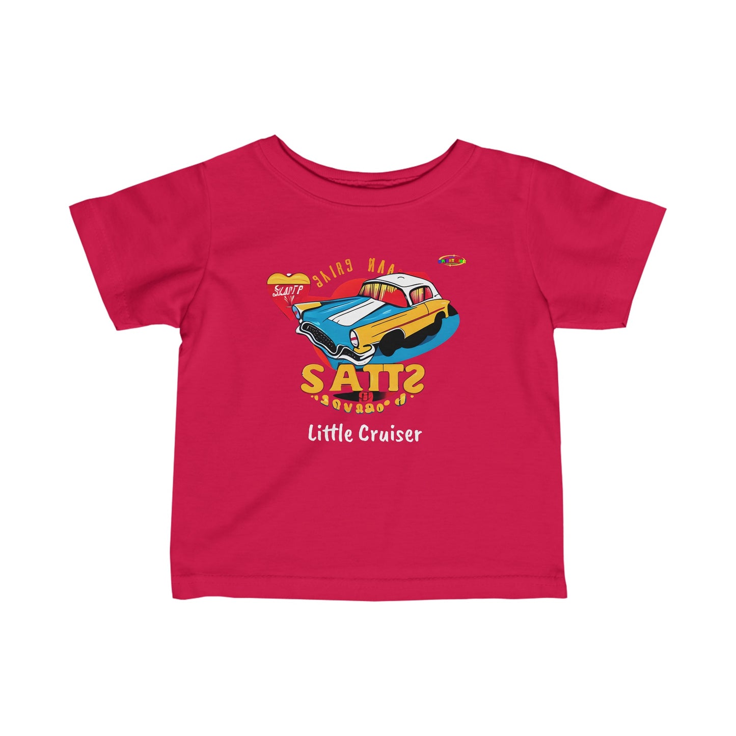 Cute Retro Classic Car Little Cruiser Infant Fine Jersey Tee--MyBrightSideClothing