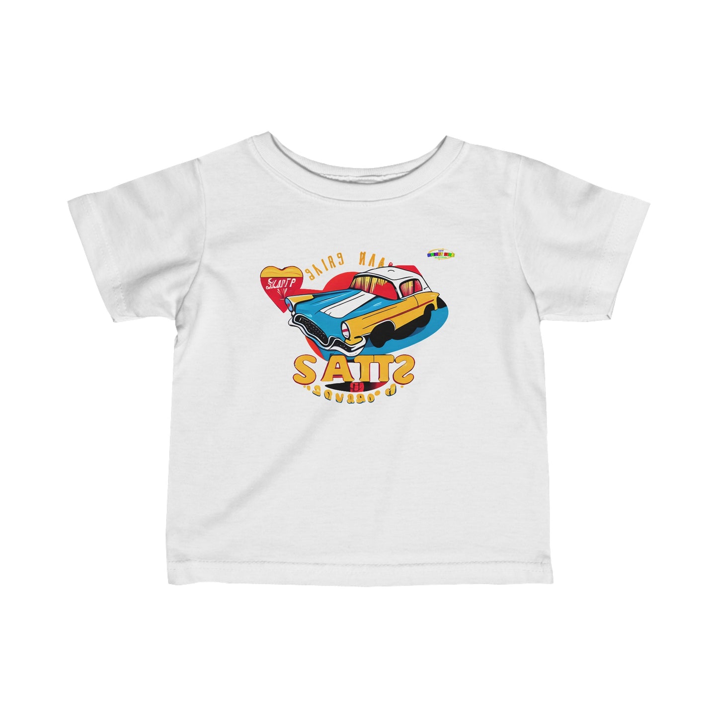 Cute Retro Classic Car Little Cruiser Infant Fine Jersey Tee--MyBrightSideClothing