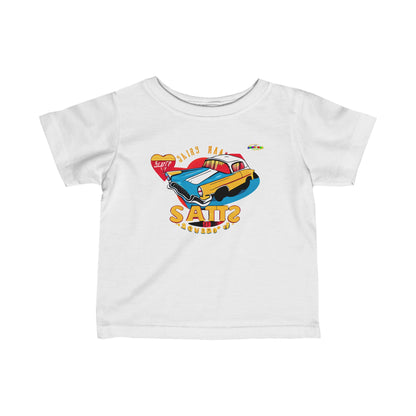 Cute Retro Classic Car Little Cruiser Infant Fine Jersey Tee--MyBrightSideClothing