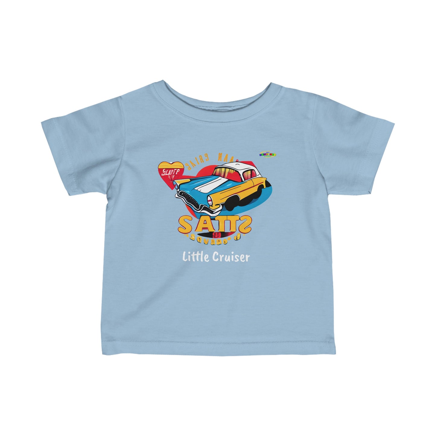 Cute Retro Classic Car Little Cruiser Infant Fine Jersey Tee--MyBrightSideClothing