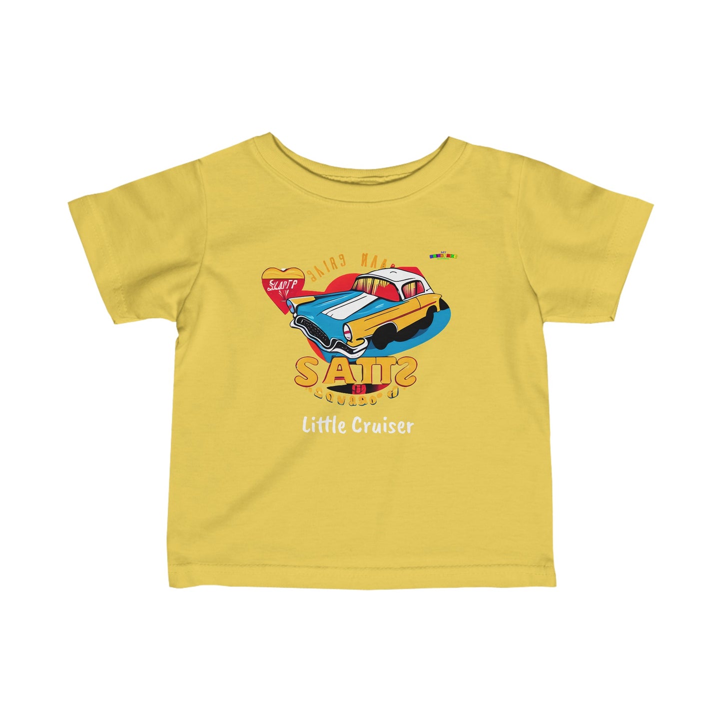 Cute Retro Classic Car Little Cruiser Infant Fine Jersey Tee--MyBrightSideClothing