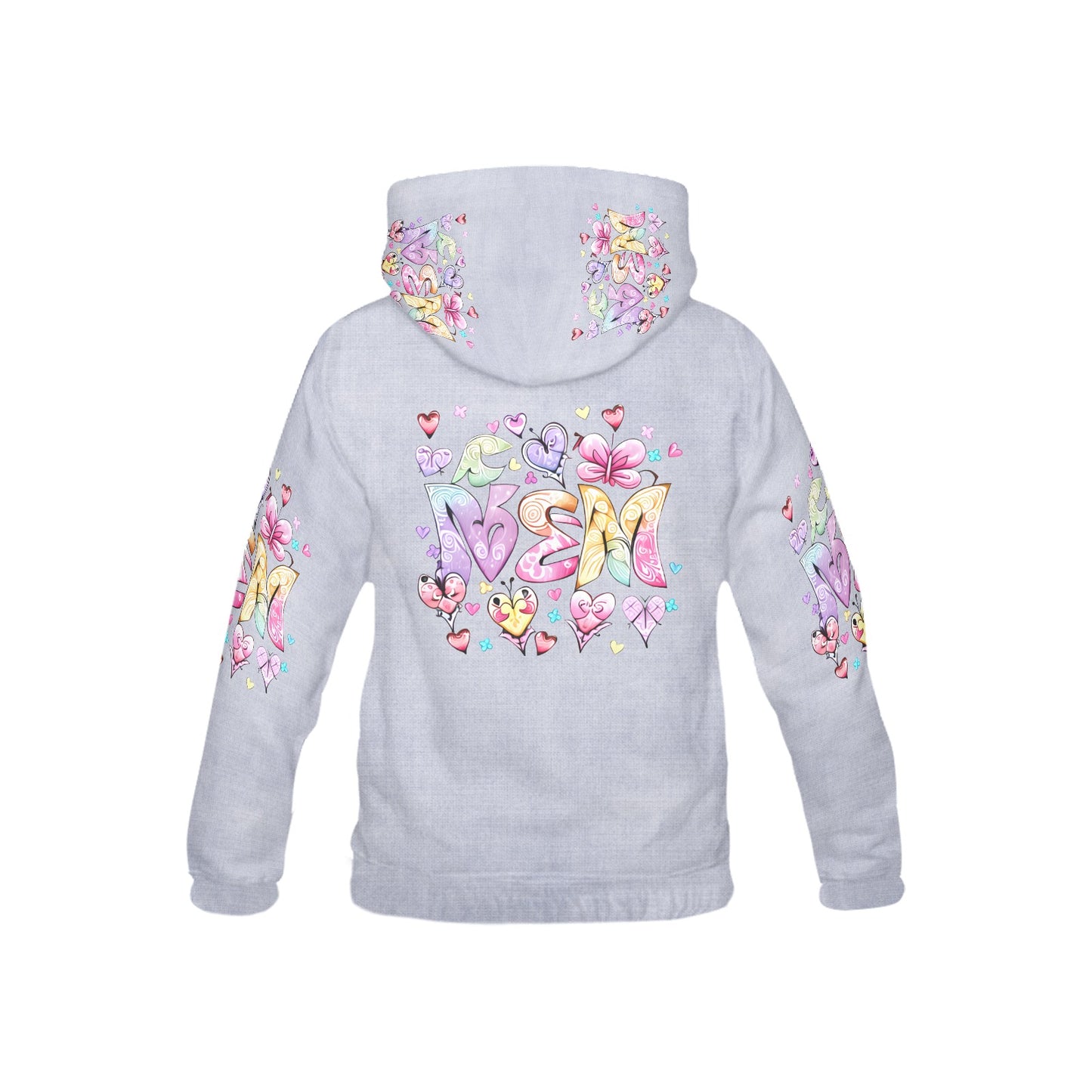 Beautiful Pastel Purple Blossoming  Butterfly Graphic-Children's Hoodie-My Bright Side Clothing