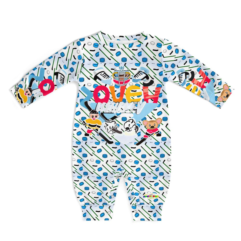 Hockey Theme Baby Romper-My Bright Side Clothing