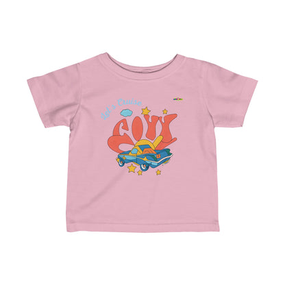 Cute Just Cruise Groovy Car Logo Infant Fine Jersey Tee-MyBrightSideClothing