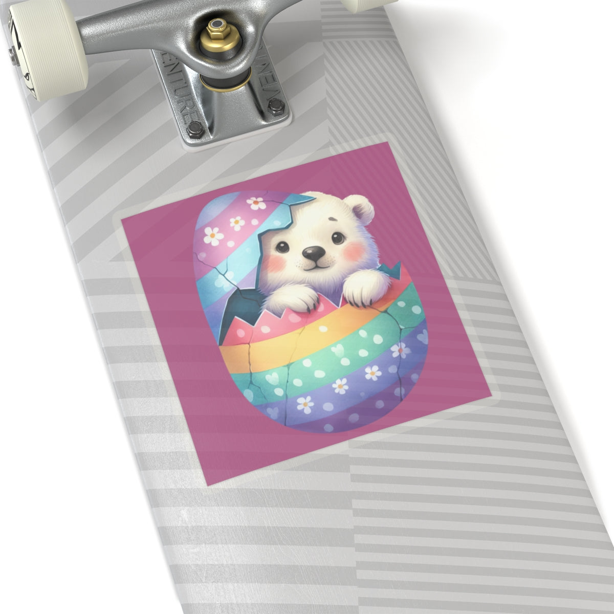 Cute and Sweet Little Polar Bear Easter Egg -Kiss-Cut Sticker-My Bright Side Clothing