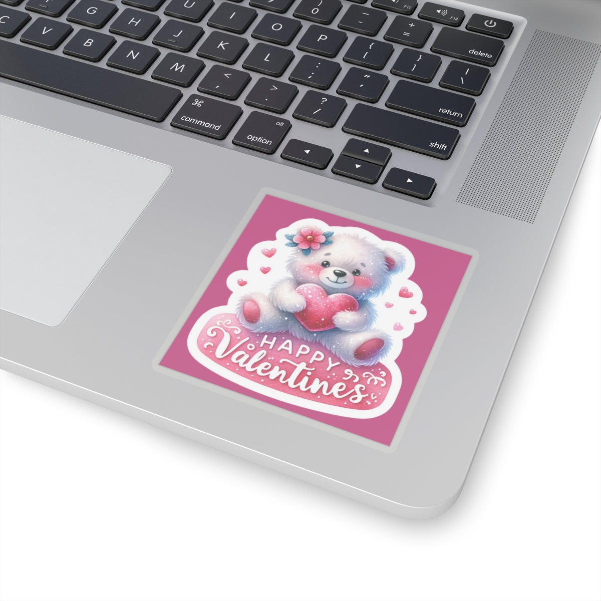 Cute and Sweet Happy Valentines Bear-Kiss-Cut Sticker-My Bright Side Clothing