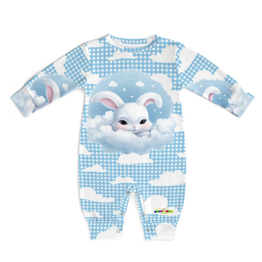 Cute Bunny and Cloud Pattern Baby Romper-My Bright Side Clothing