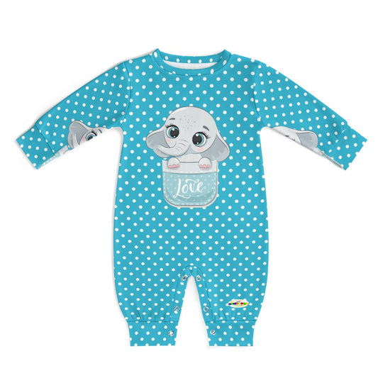 Cute Love Baby Elephant Pocket Friend Baby Romper-My Bright Side Clothing