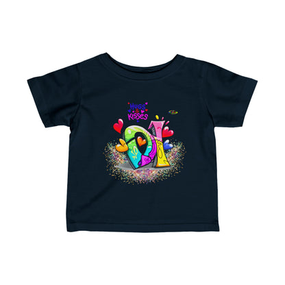 Cute Hugs & Kisses logo Infant Fine Jersey Tee-My Bright Side Clothing