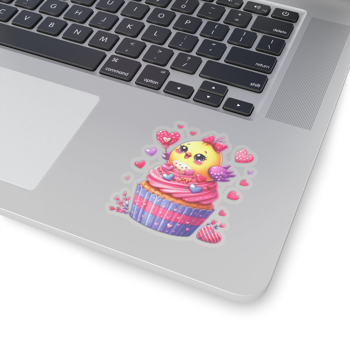 Cute and Sweet Little Cupcake Chick Valentines -Kiss-Cut Sticker-My Bright Side Clothing