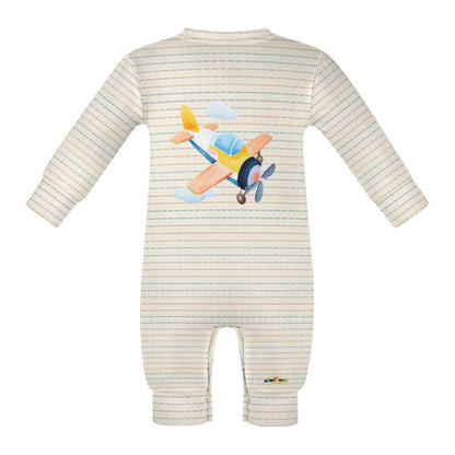 Cute Pastel Airplane Graphic Baby Romper -My Bright Side Clothing