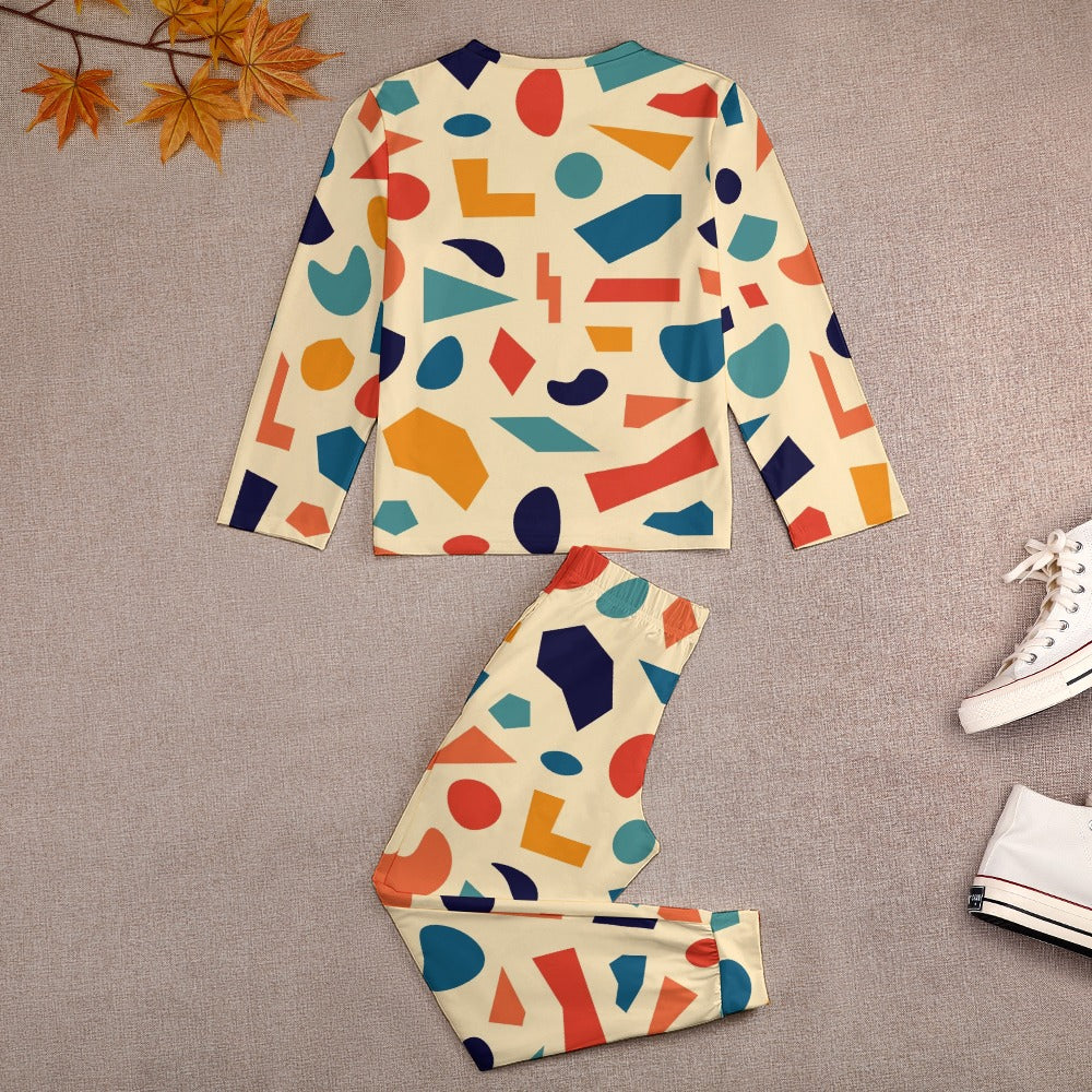 Toddler & Children's Pajama Suit Abstract Print