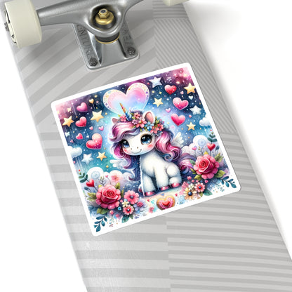 Magical Unicorn Love Kiss-Cut Sticker-My Bright Side Clothing