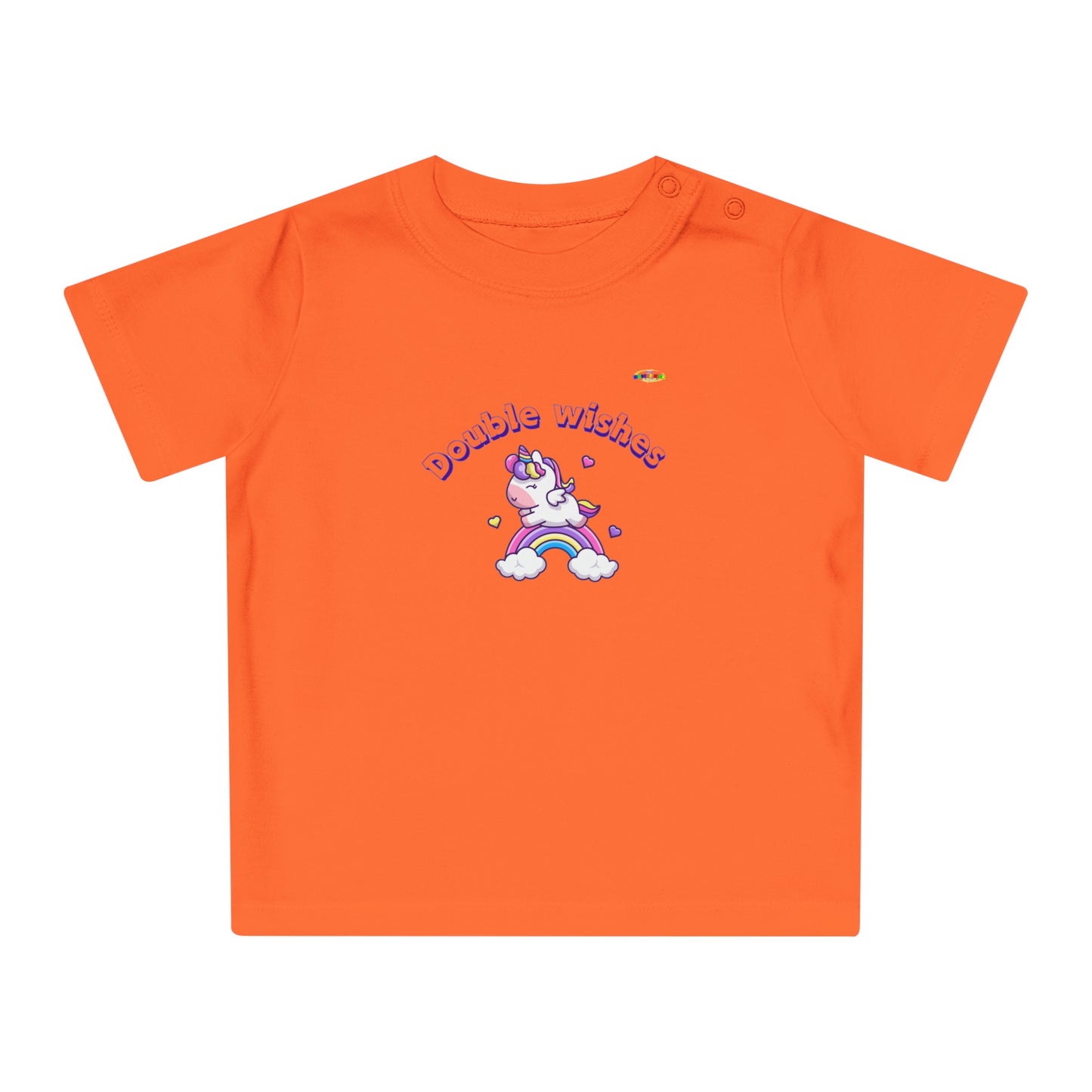 Cute Double Wishes Rainbow Unicorn Graphic Baby T-Shirt-My Bright Side Clothing