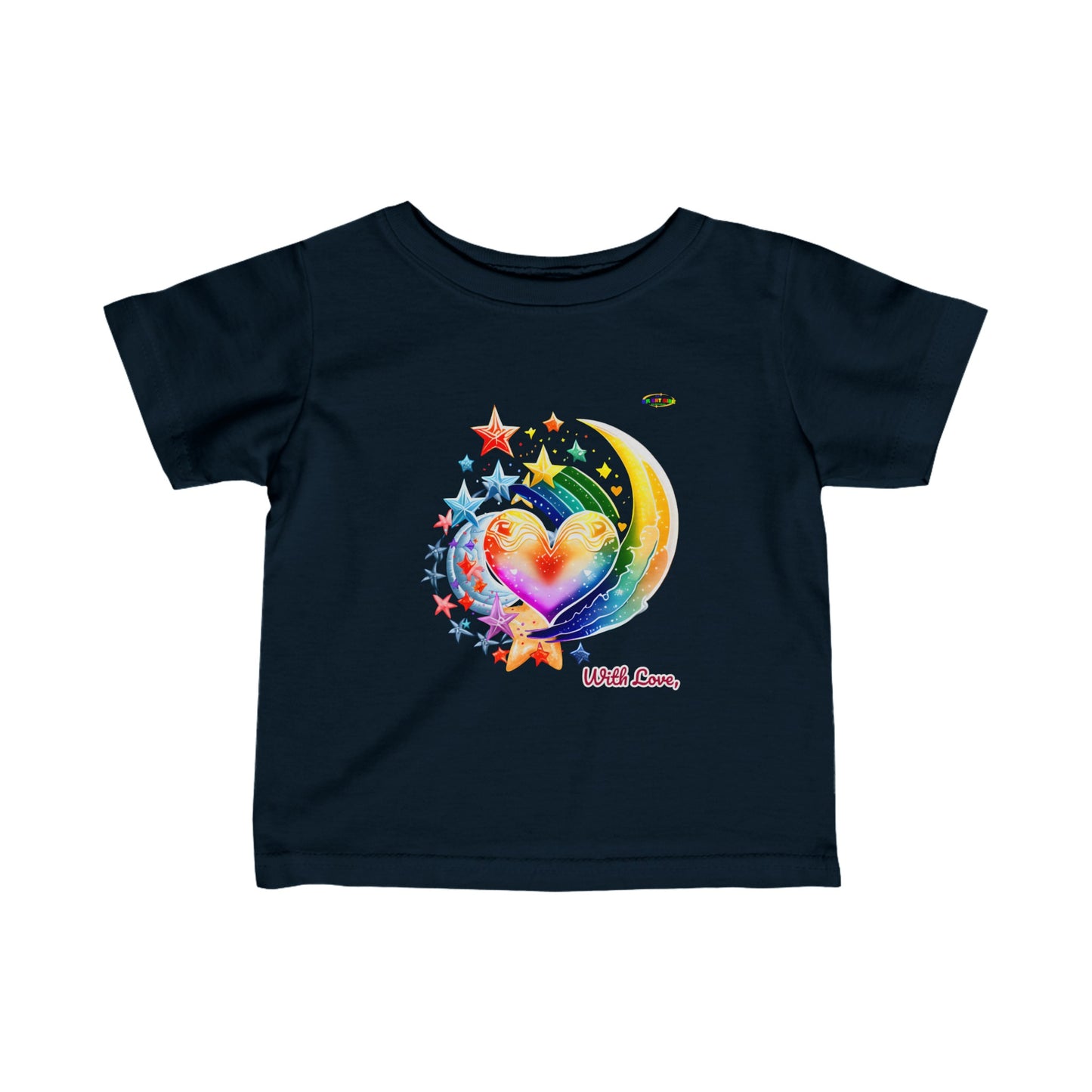 Cute With Love, Rainbow Heart Infant Fine Jersey Tee  -My Bright Side Clothing