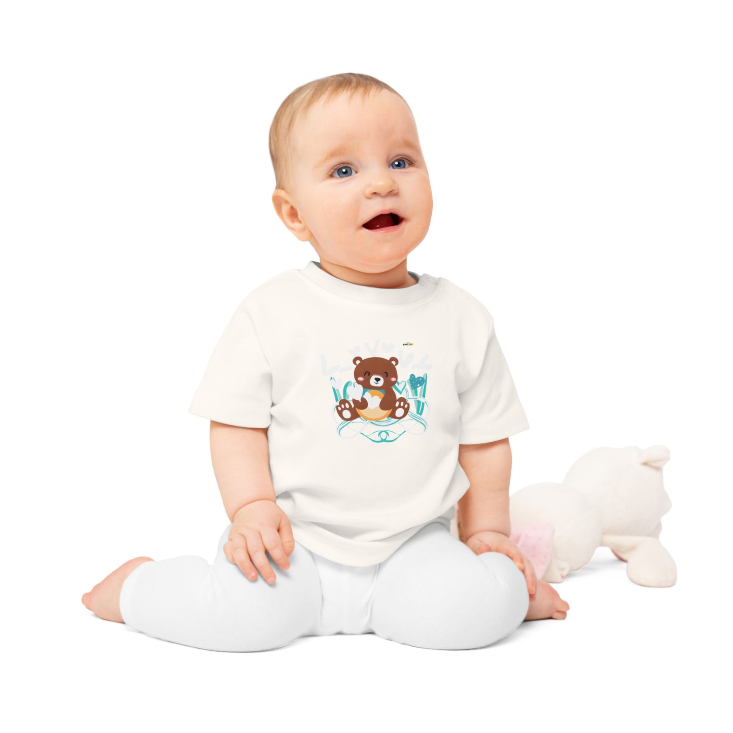 Cute Love Bear Baby T-Shirt-My Bright Side Clothing