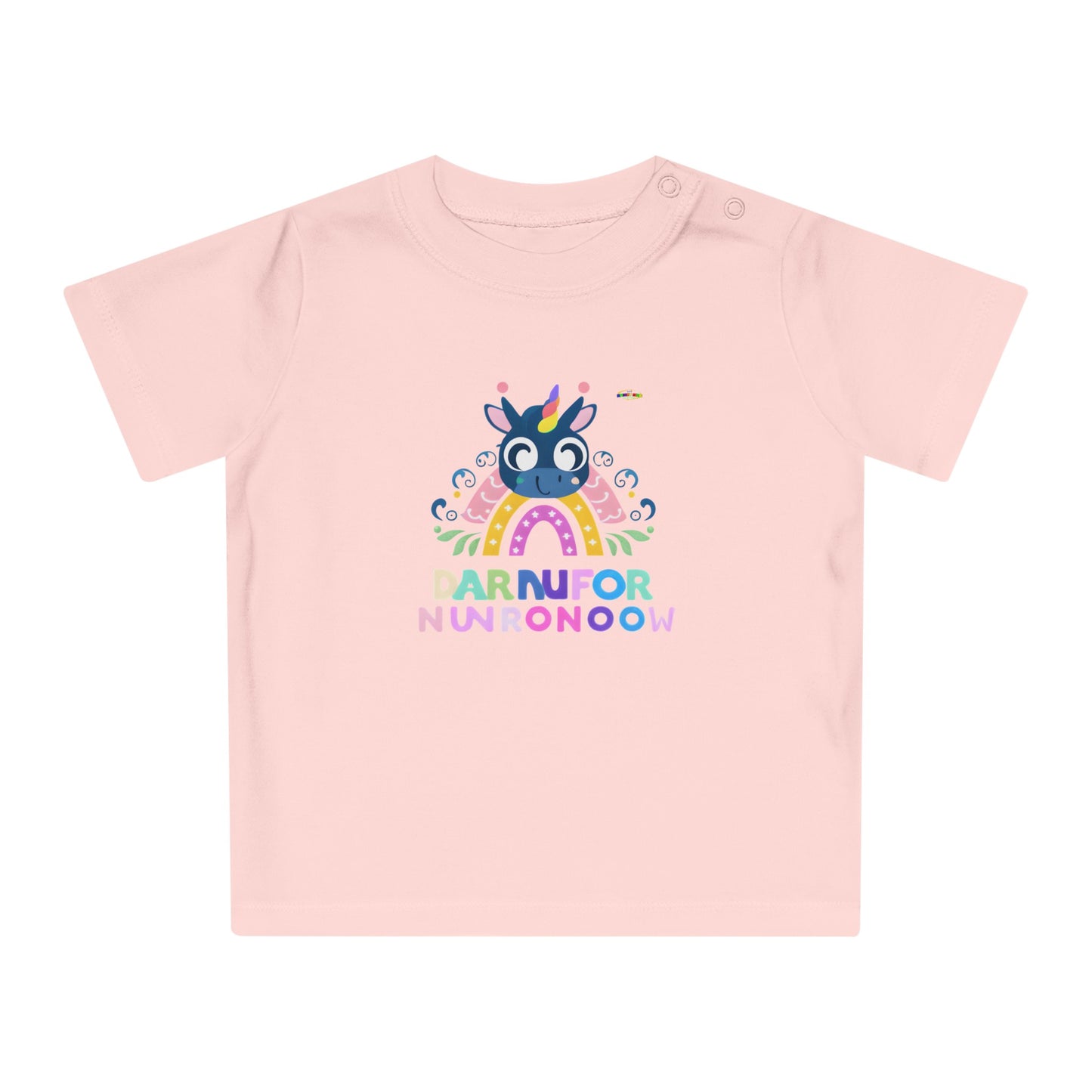 Cute Rainbow letters Baby Unicorn Baby T-Shirt--My Bight Side Clothing