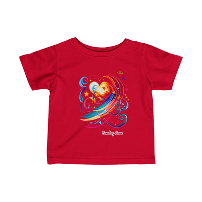 Cute Sending Love Heart Rainbow Graphic Infant Fine Jersey Tee  -My Bright Side Clothing