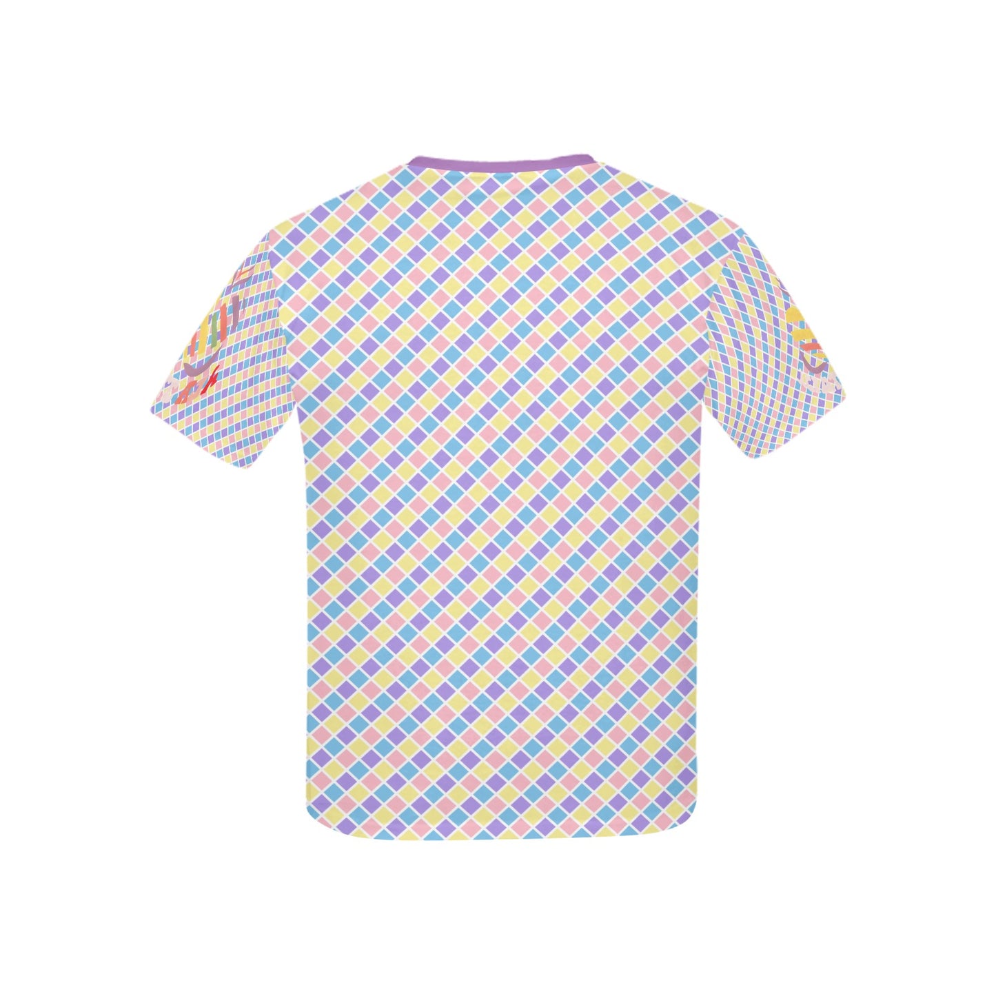 Pastel Rainbow Retro Bright mind bright life subliminal message Pattern and Logo Children's T-shirt-My Bright Side Clothing