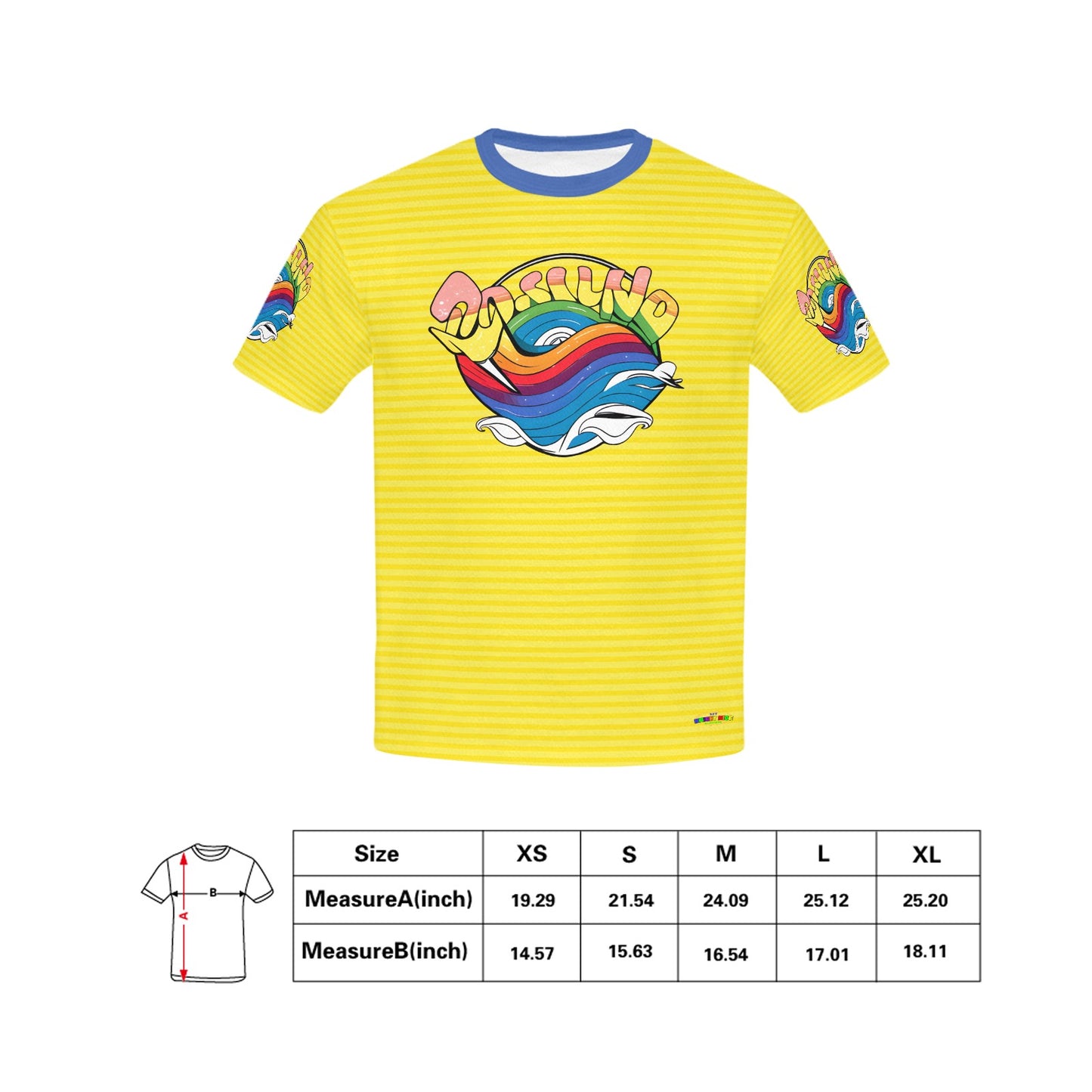 Yellow Riding the wave life logo Children's T-Shirt-My Bright Side Clothing