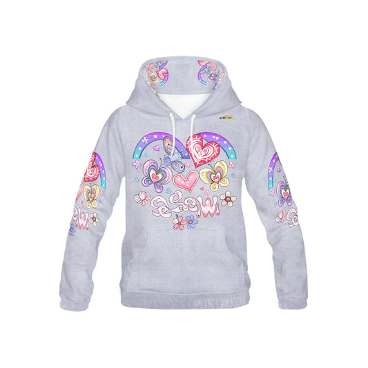 Beautiful Pastel Rainbow Flower flowing kindness Butterfly Graphic-Children's Hoodie My Bright Side Clothing