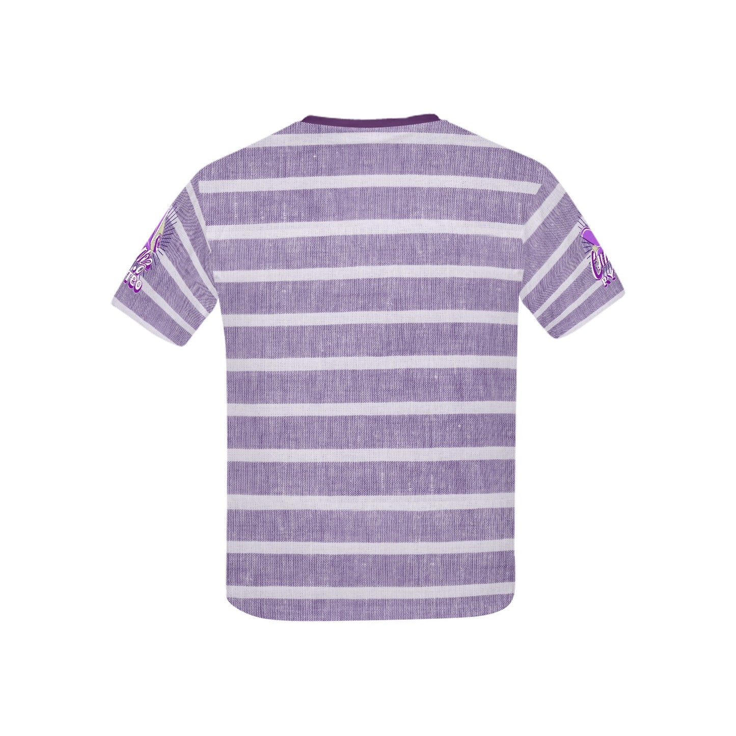 Purple Retro Stripped Pattern and logo Children's T-Shirt-My Bright Side Clothing