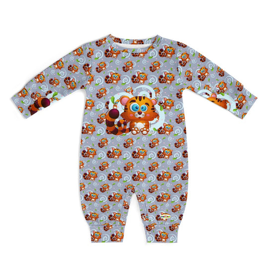 Cute Dizzy Cat Pattern Baby Romper-My Bright Side Clothing