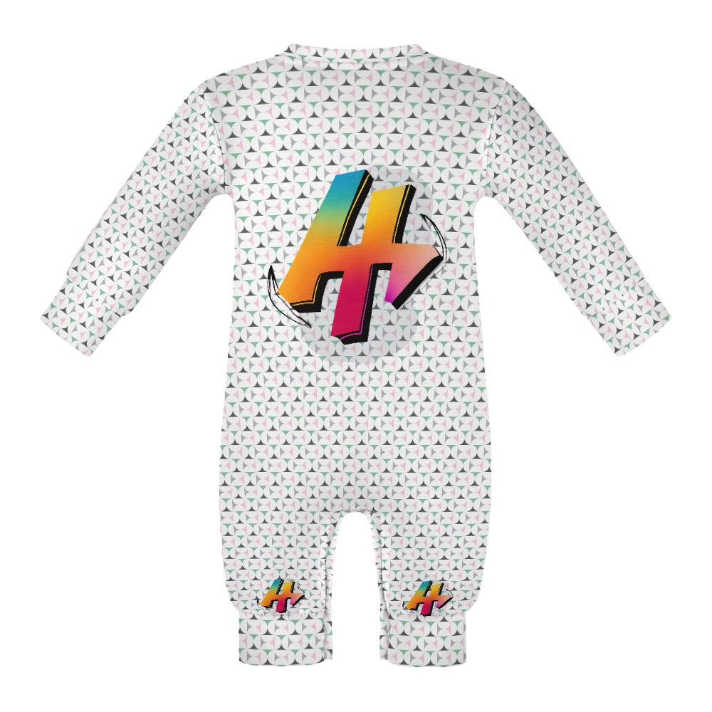 Cute Rainbow Alphabet Abstract Graffiti Baby Romper-My Bright Side Clothing