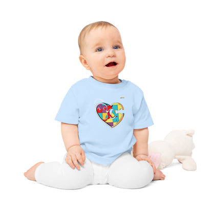 Cute Rainbow Heart Logo Baby T-Shirt-My Bright Side Clothing