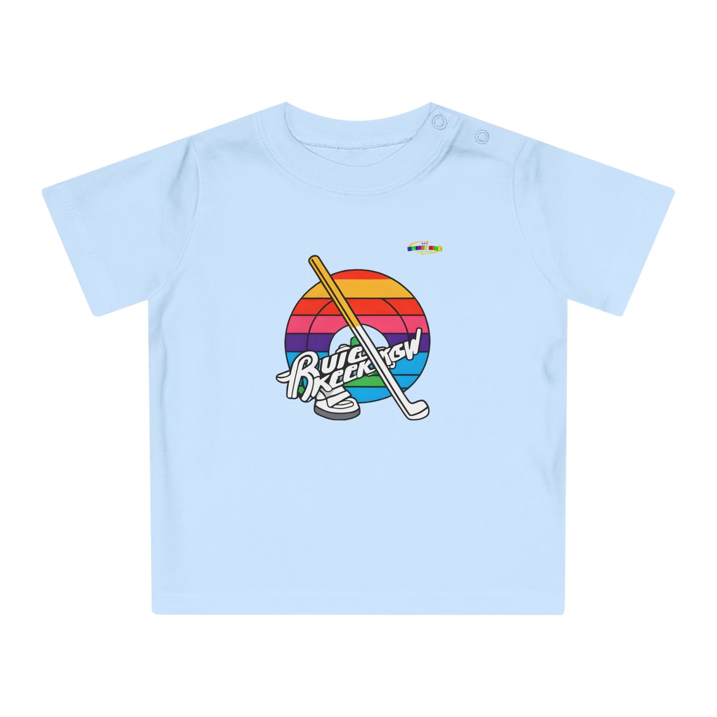 Cute Rainbow Circle Hockey Power logo Baby T-Shirt-MyBrightSideClothing