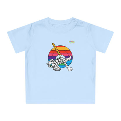 Cute Rainbow Circle Hockey Power logo Baby T-Shirt-MyBrightSideClothing