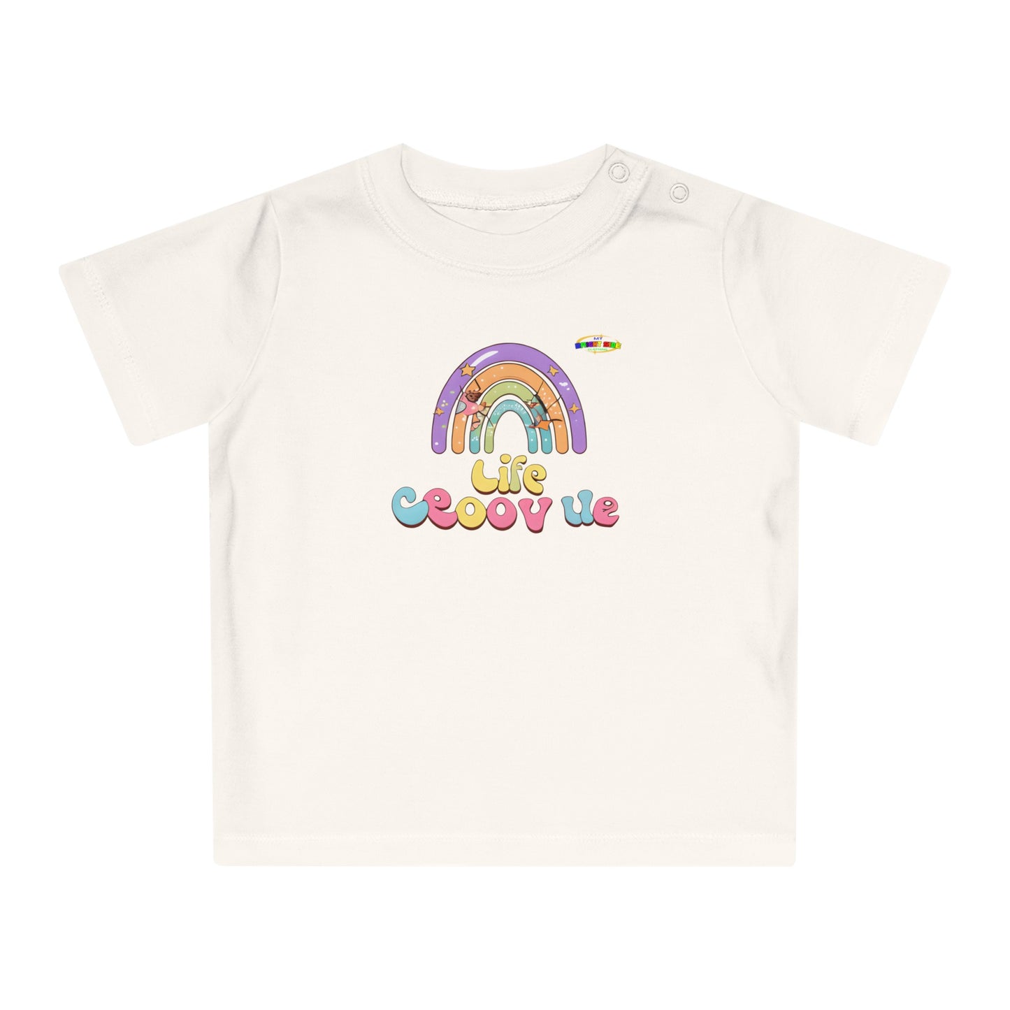 Cute Groovin Life Rainbow Logo Baby T-Shirt -MyBrightSideClothing