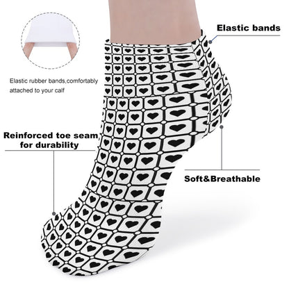 Black and white heart Pattern Children's Comfortable Socks -5 Pairs -MyBrightSideClothing