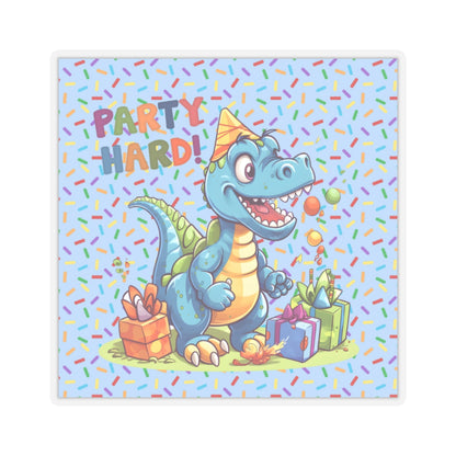 Cute Happy Birthday Dino Kiss-Cut Sticker-My Bright Side Clothing