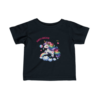 Cute Rainbow Unicorn Infant Fine Jersey Tee-My Bright Side Clothing