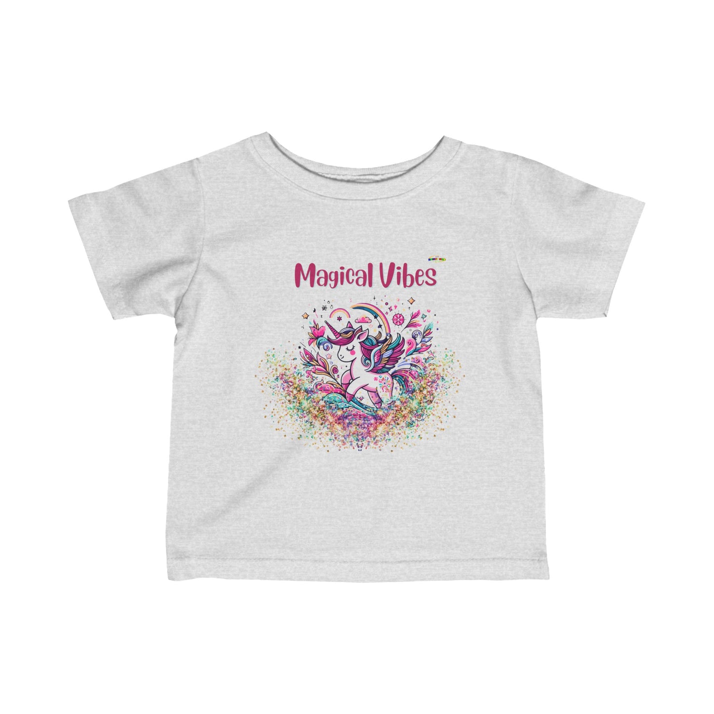 Magical Vibes Cute Rainbow Unicorn Infant Fine Jersey Tee-My Bright Side Clothing