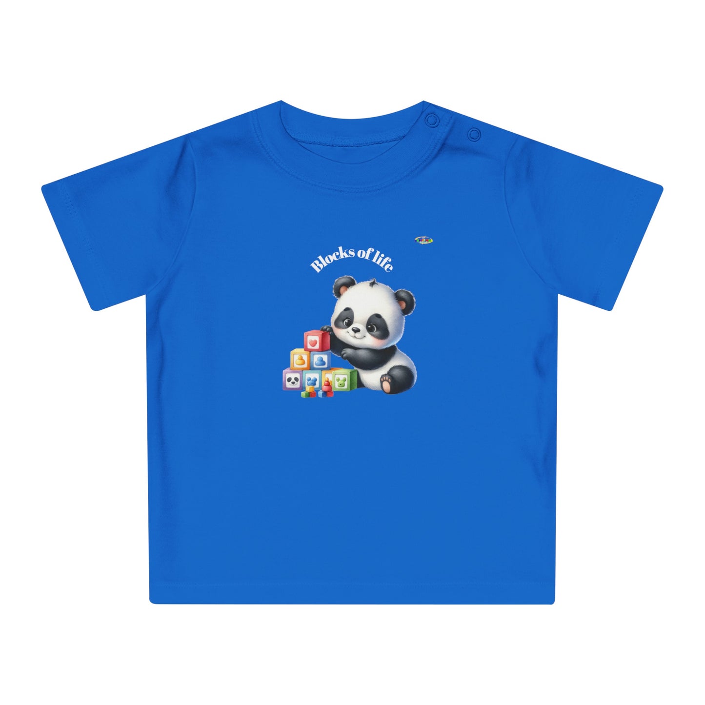 Cute Baby Panda Bear Building Blocks Graphic  Baby T-Shirt-My Bright Side Clothing