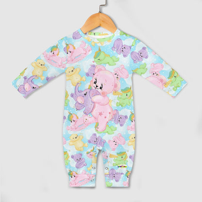 Cute Pastel Rainbow Bears Baby Romper- My Bright Side Clothing